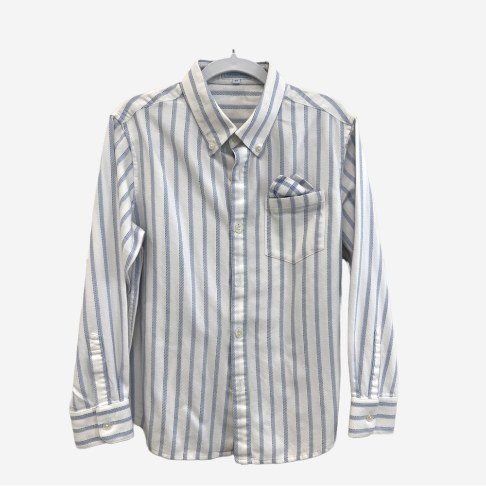 Boys Long Sleeve Striped Dress Shirt